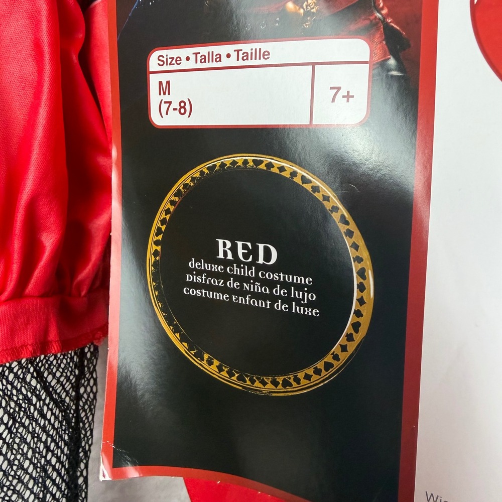 Disney Descendants Rise of Red Deluxe Costume Red Girl Med 7-8 Disguise 166099K - Picture 2 of 14